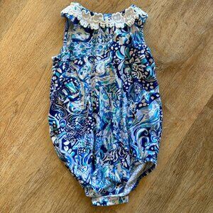 Blue Lilly Pulitzer onesie, size 6-12 months